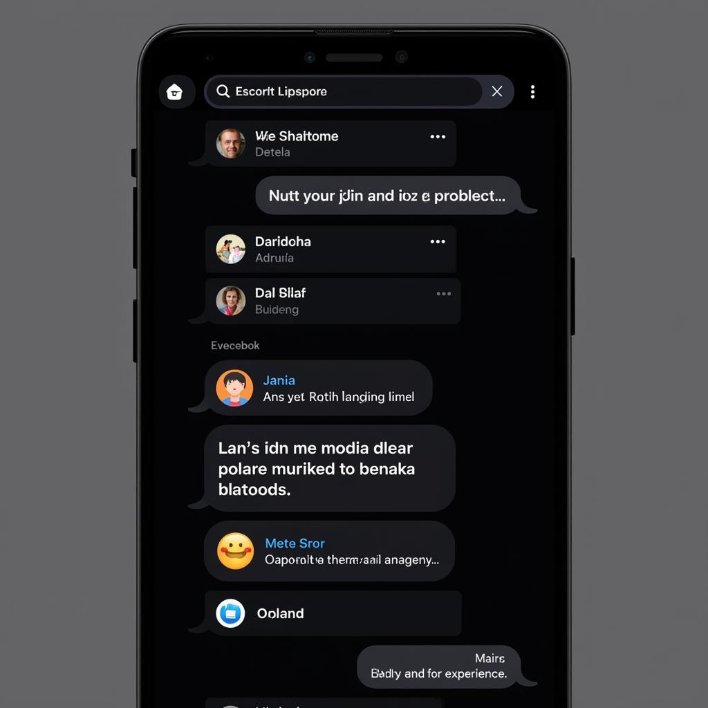 Black Facebook APK Interface