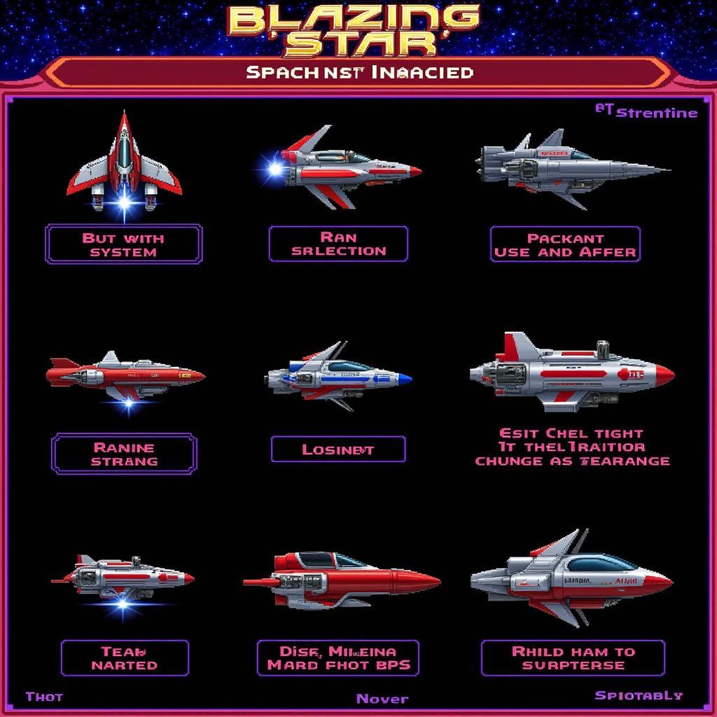 Blazing Star APK Spaceship Selection Screen