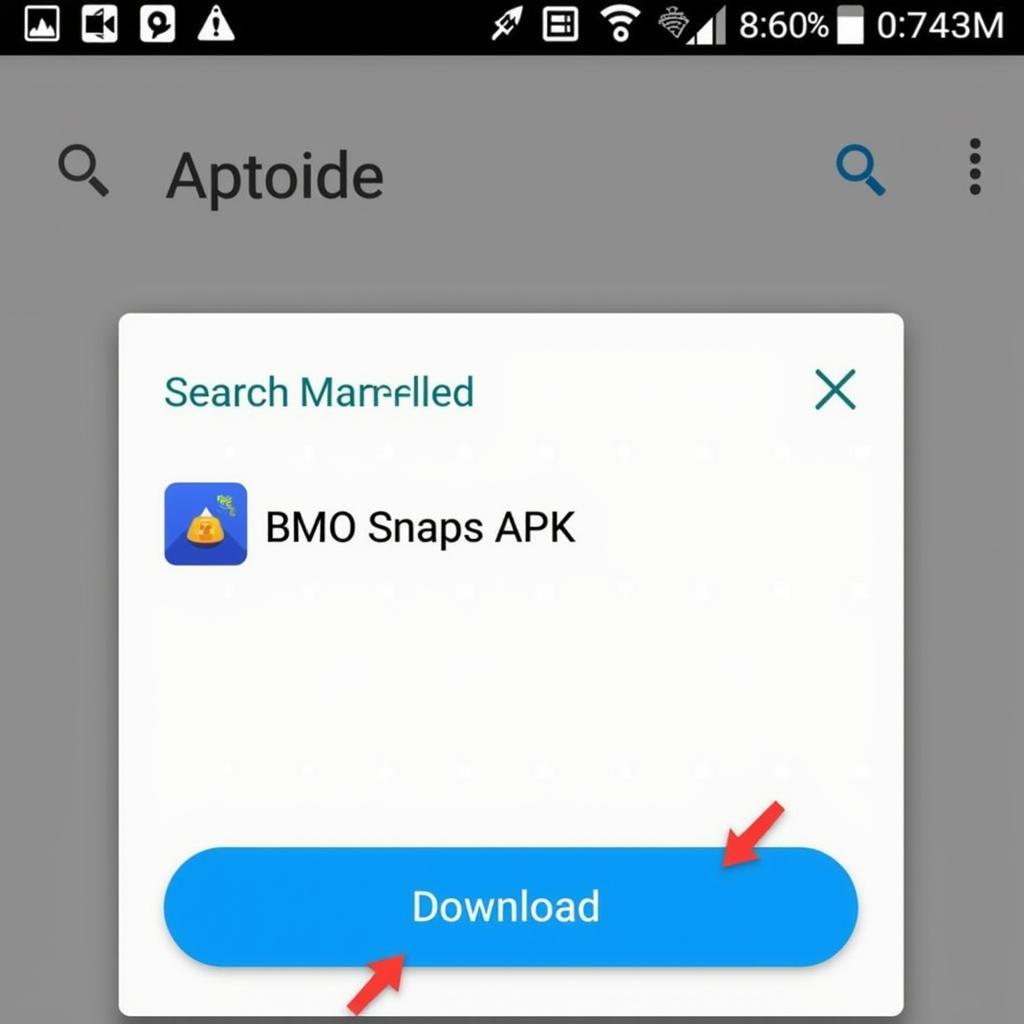 Downloading BMO Snaps APK on Aptoide