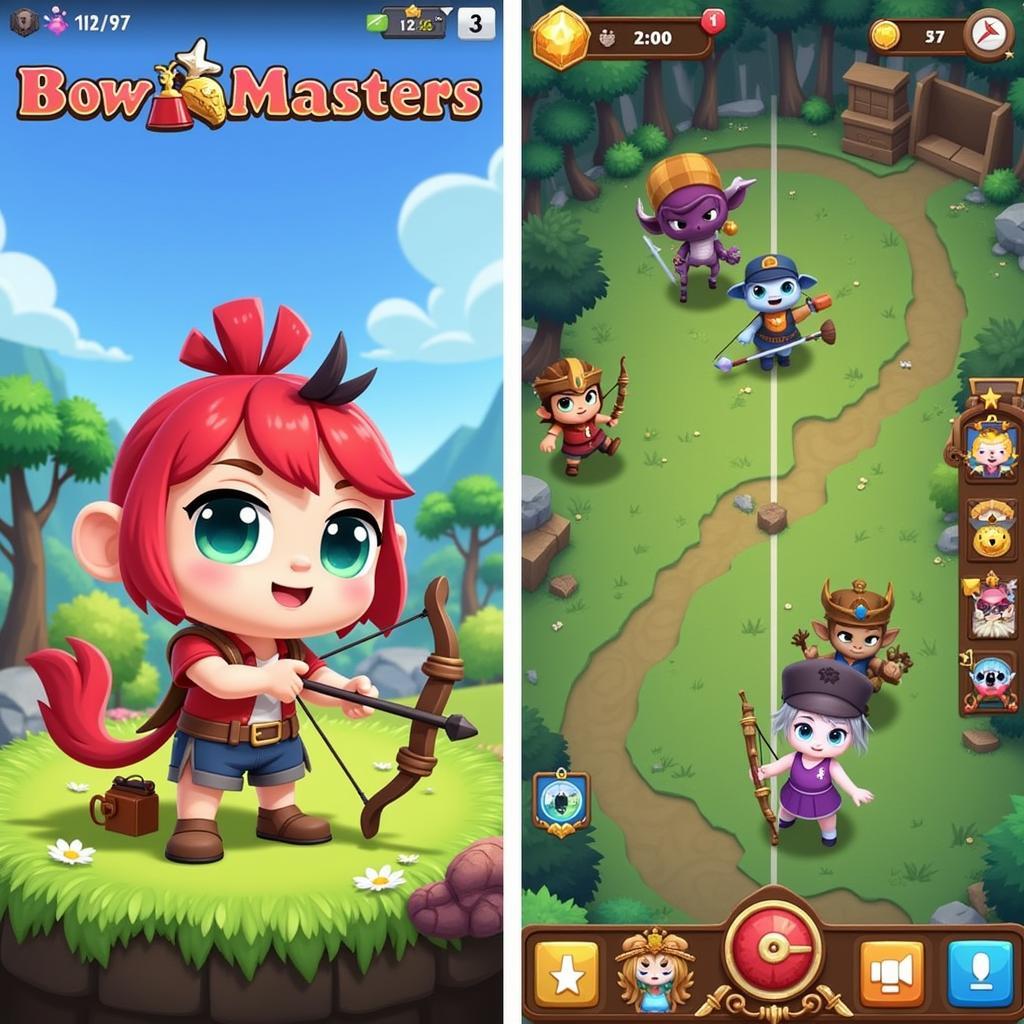 Bowmasters Mod APK iOS Gameplay Screenshot