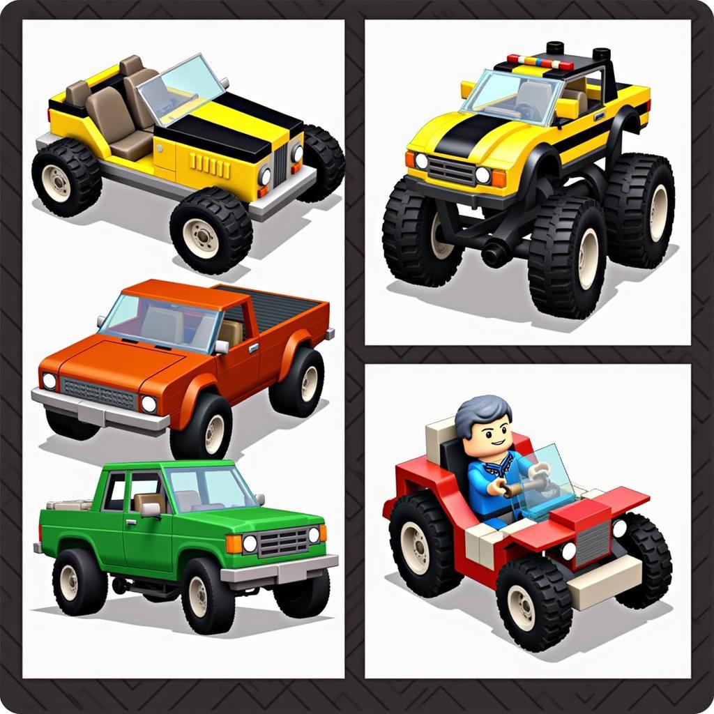 Various Vehicle Designs in Brick Rigs Mobile APK