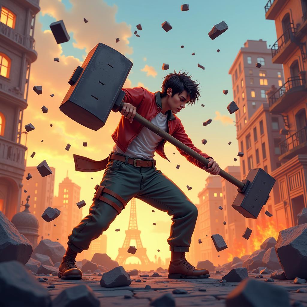 Action-packed Búa Tạ APK game screenshot