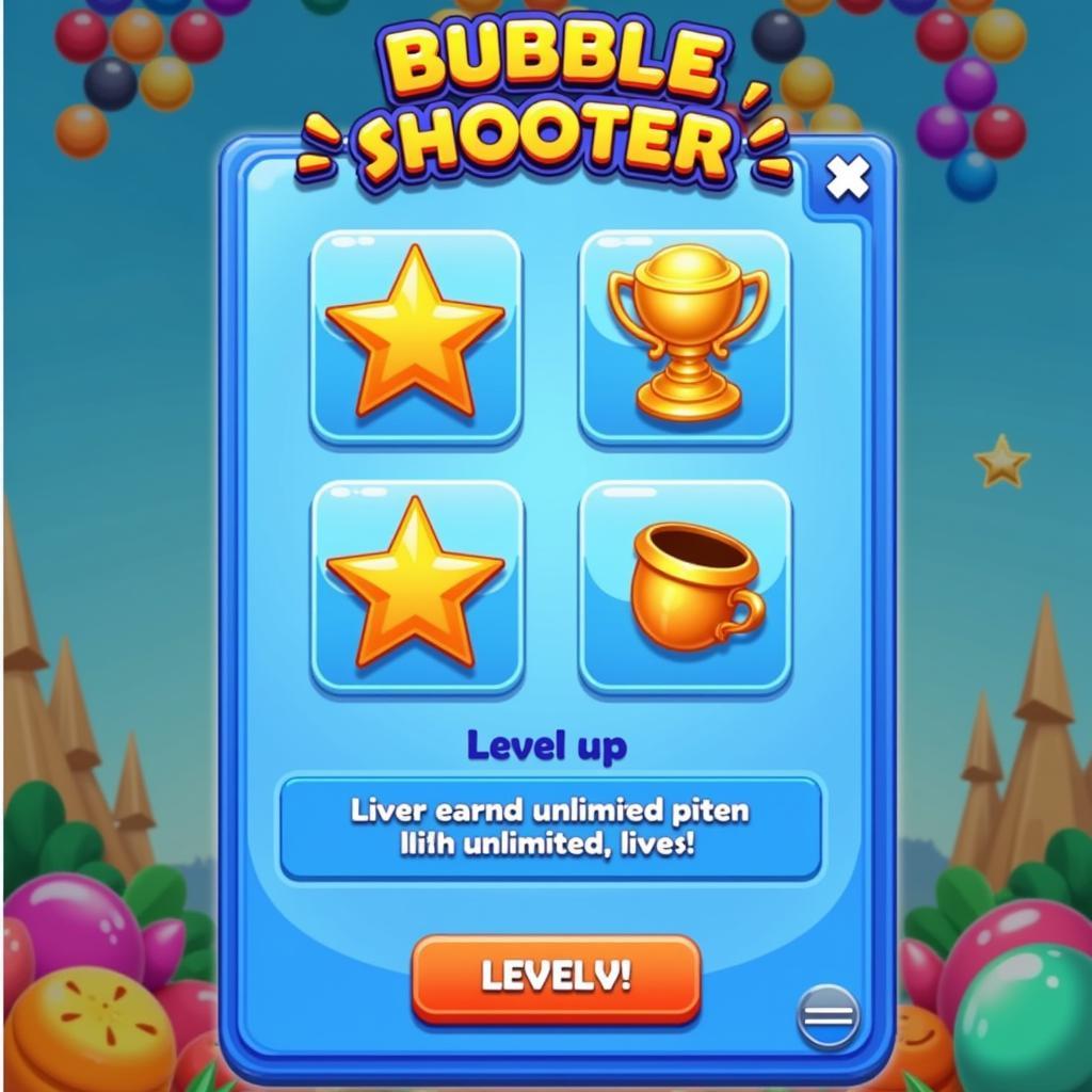 Bubble Shooter Mod APK Unlimited Lives Level Up Screenshot