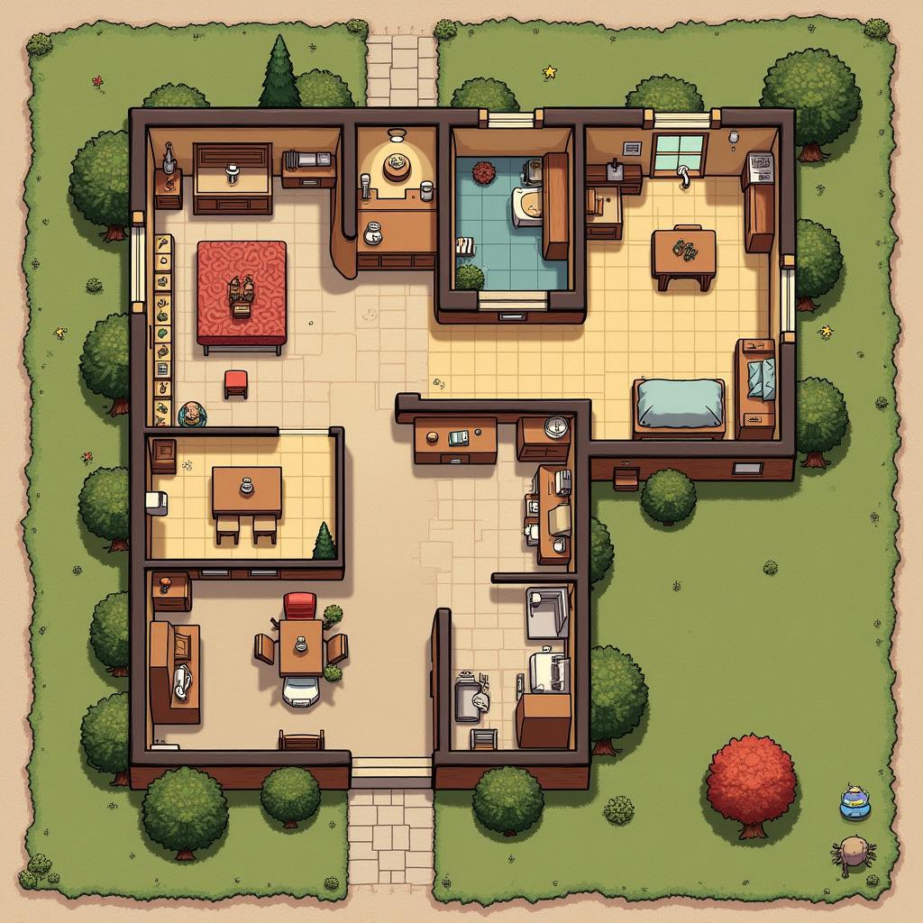 Calm Down Angry Neighbor Mod APK House Layout