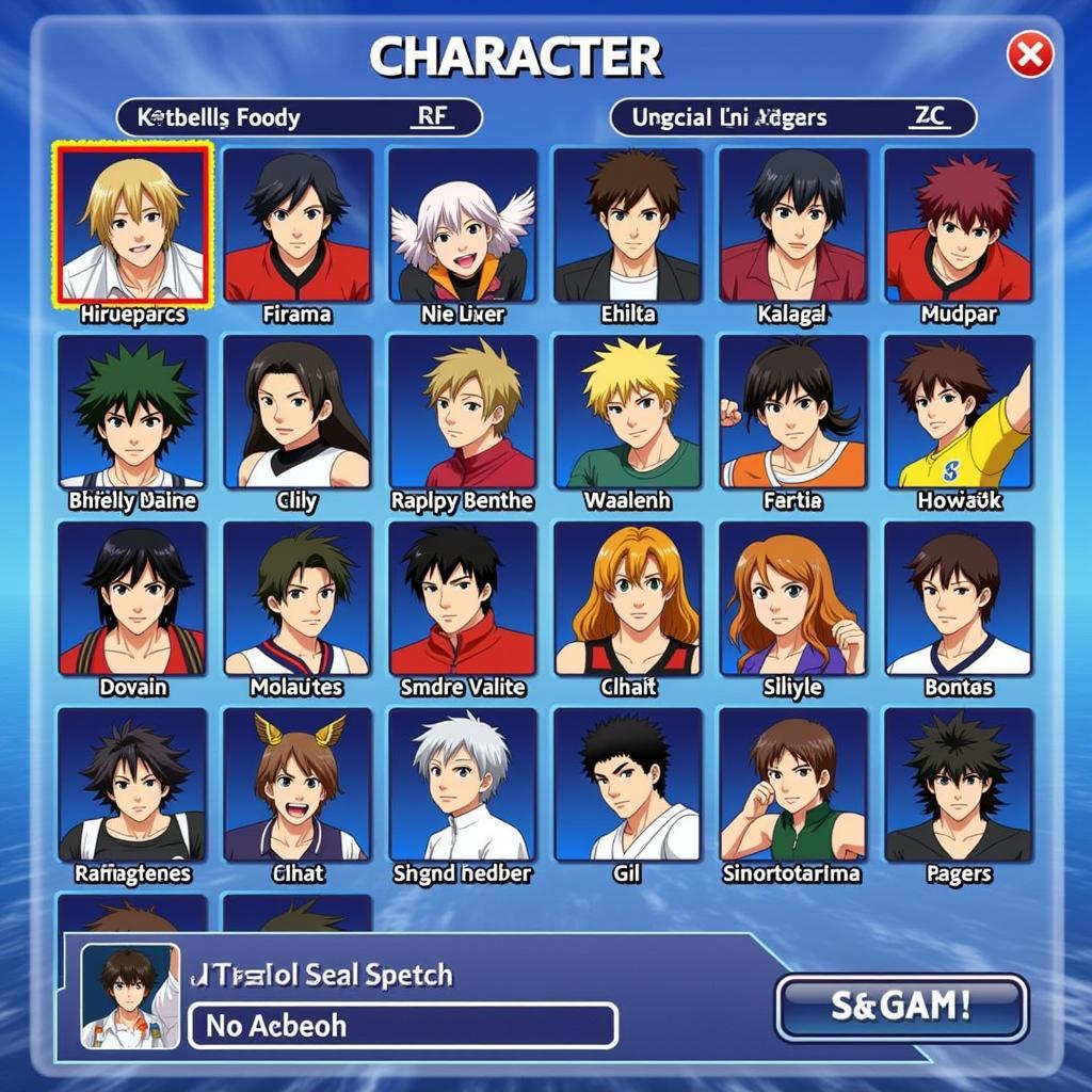 Captain Tsubasa 2.4 APK Mod Unlocked Characters Screenshot