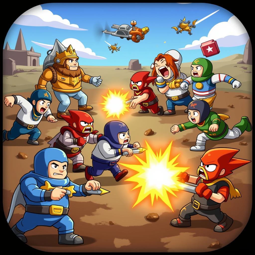 Cartoon Wars 3 Mod APK Battle Scene