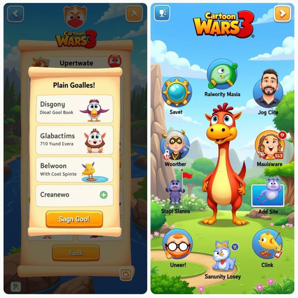 Cartoon Wars 3 Mod APK Home Screen