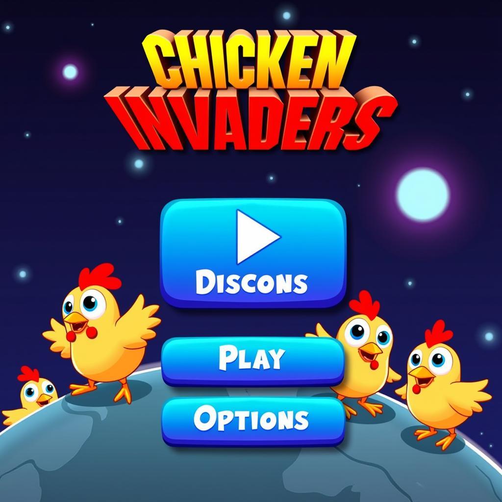 Chicken Invaders Mod APK Main Screen