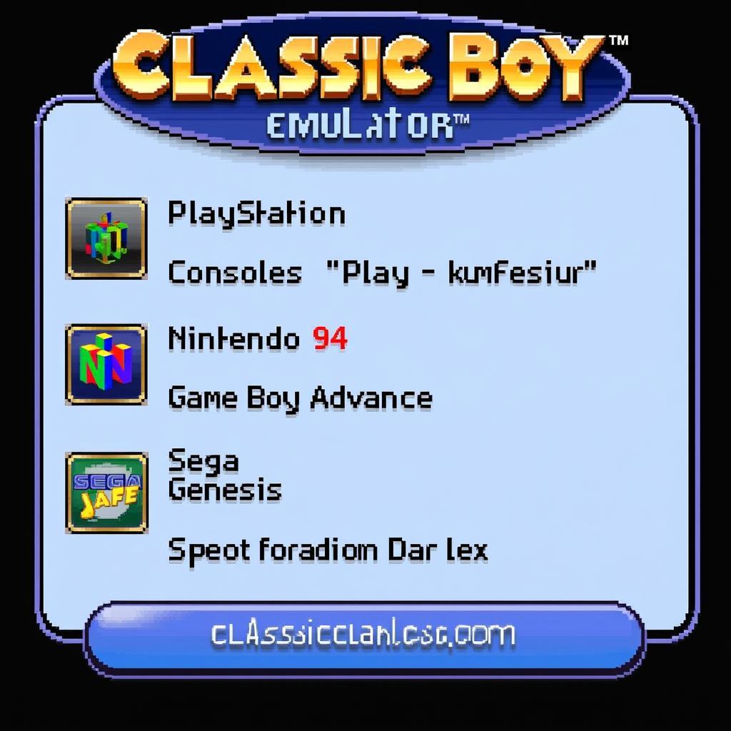 Classic Boy Emulator Full Version APK Homescreen