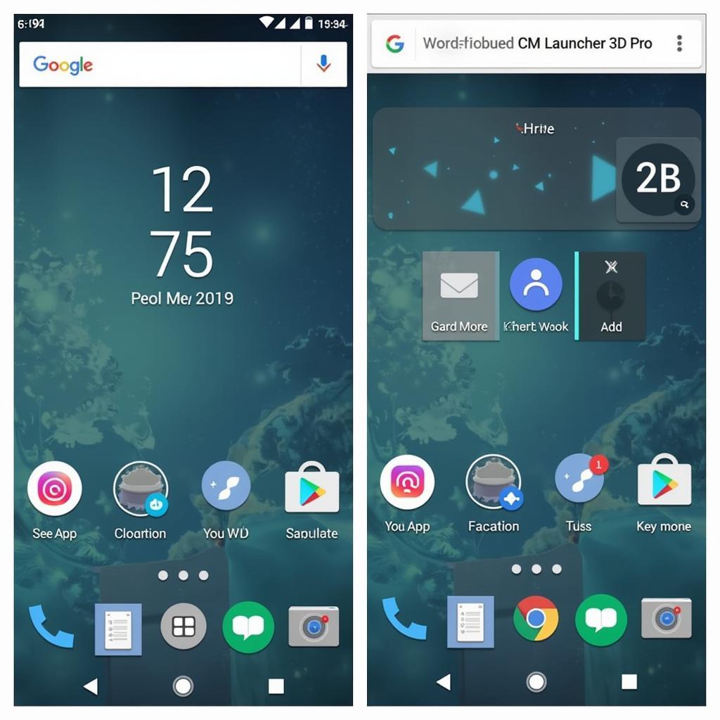 CM Launcher 3D Pro Homepage Screenshot