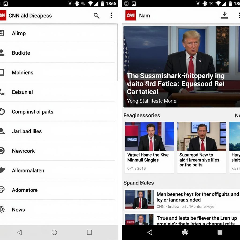 CNN APK Latest Version Homepage Screenshot