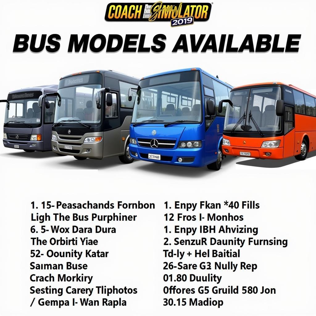 Coach Bus Simulator 2019 Different Bus Models