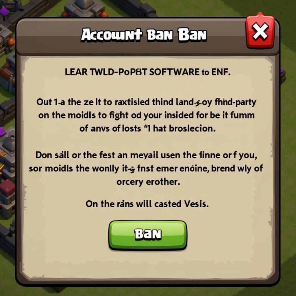 CoC Account Ban Warning