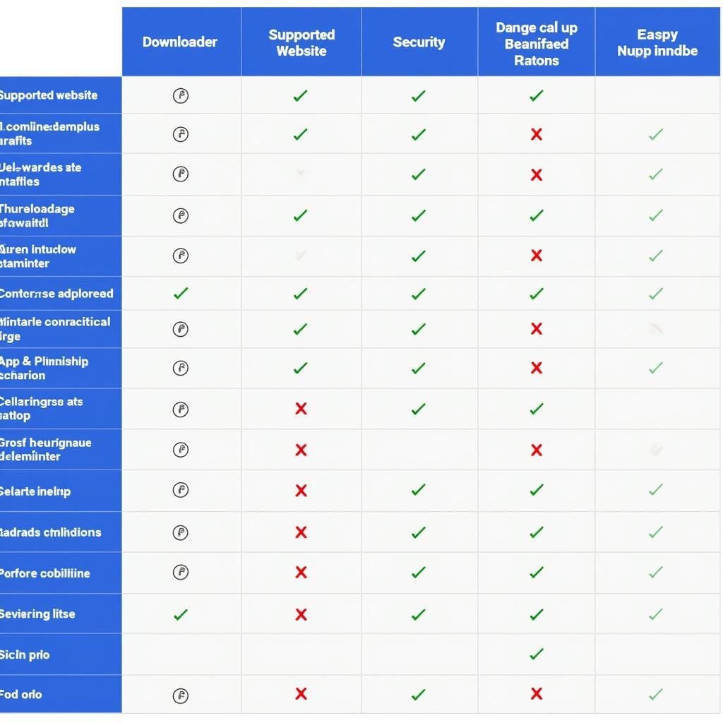 Comparison Table of APK Downloaders for Chrome