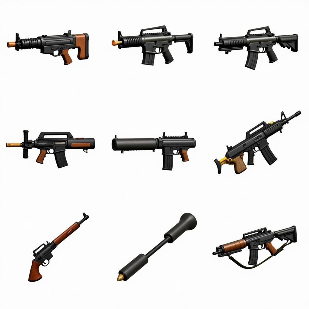 Dude Theft Wars Mod APK Weapons Showcase