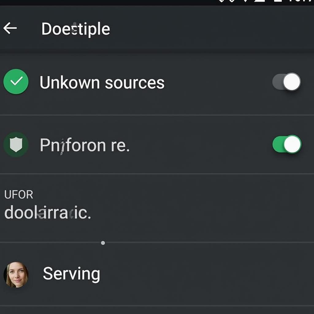 Enabling Unknown Sources in Android Settings