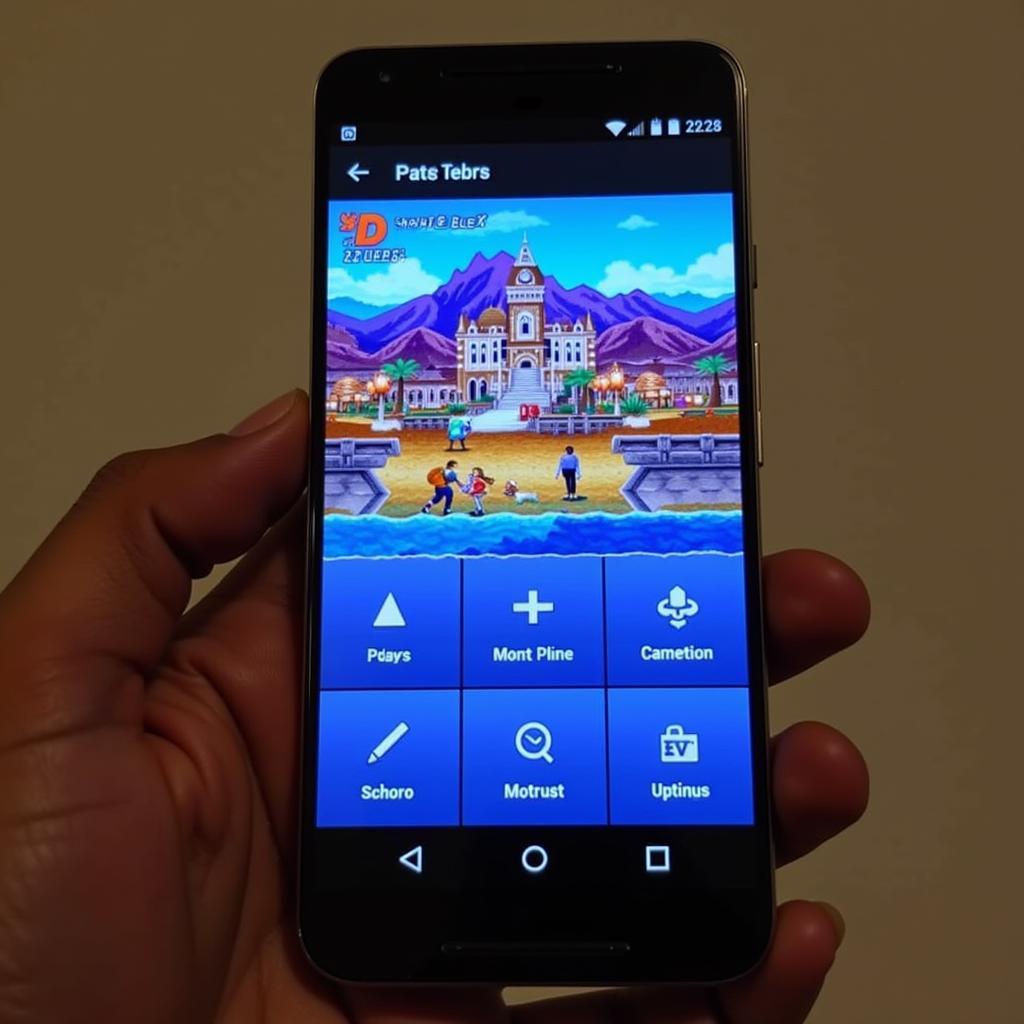 ePSXe APK running on an Android phone showing a classic Playstation game