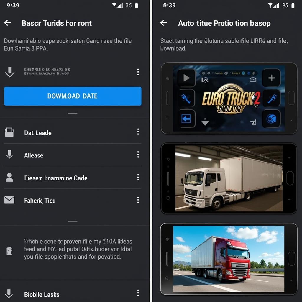 Euro Truck Simulator 2 APK Data Download Process