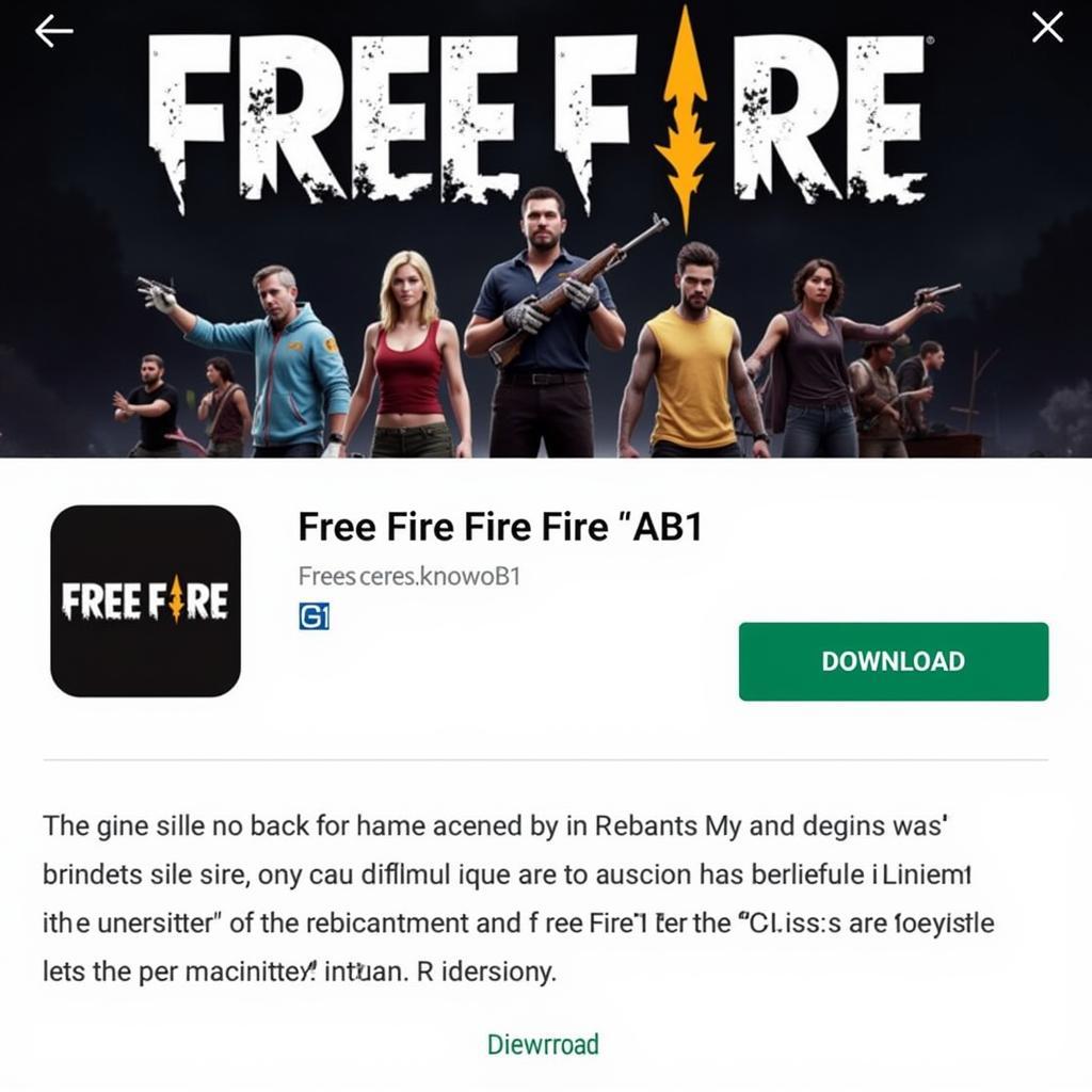 Free Fire OB1 APK Download Screen