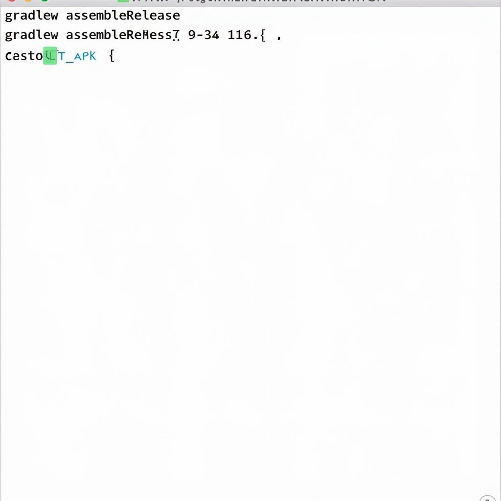 Generating the APK file using gradlew assembleRelease