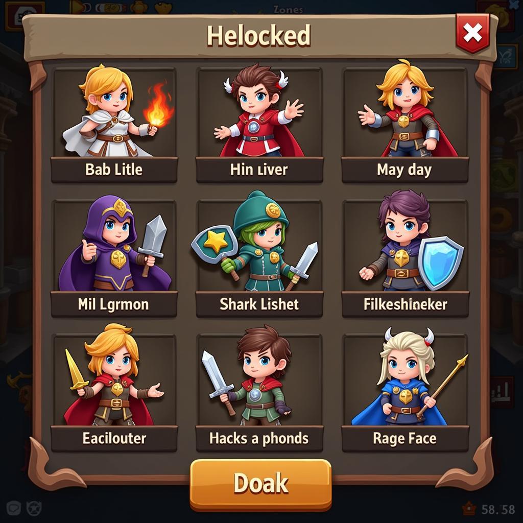 Kingdom Rush Mod APK Hero Selection Screen