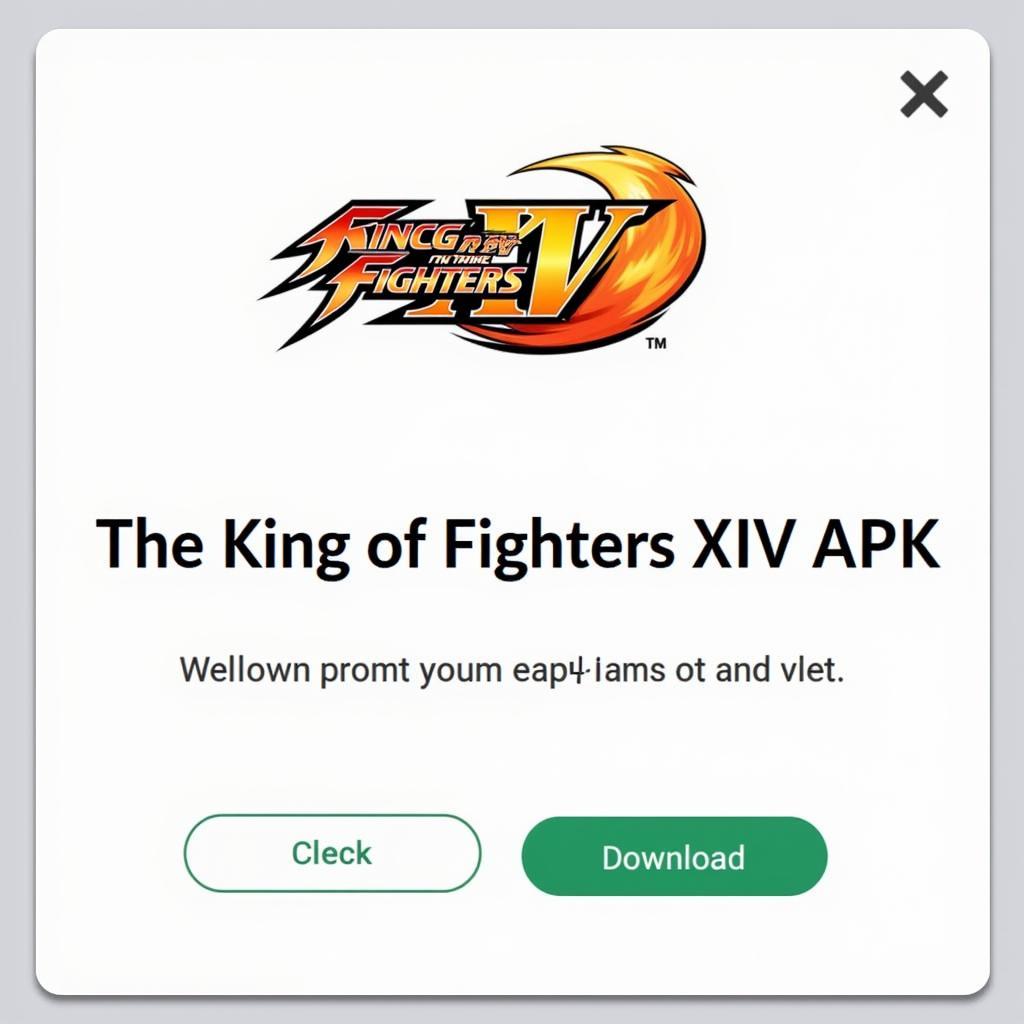 The King of Fighters XIV APK Download Button