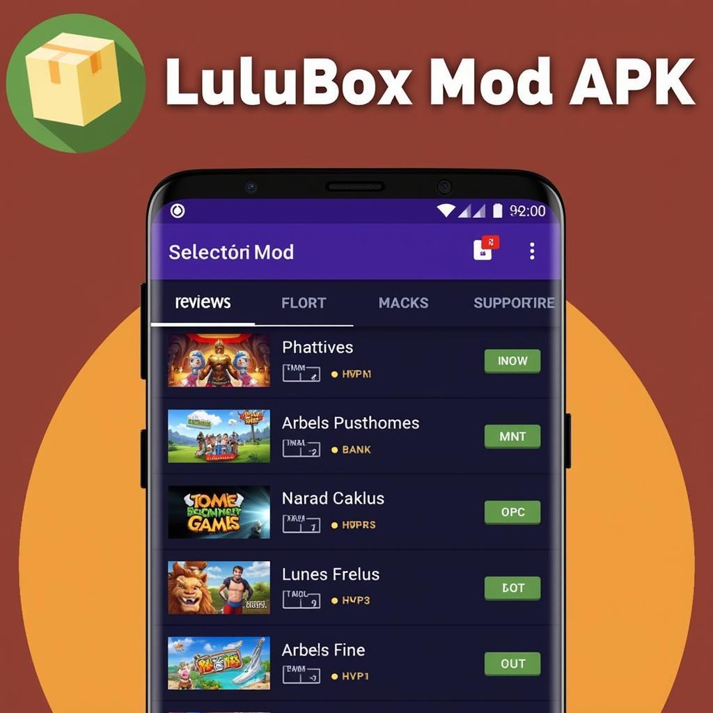 Lulubox Mod APK Game Selection Screen