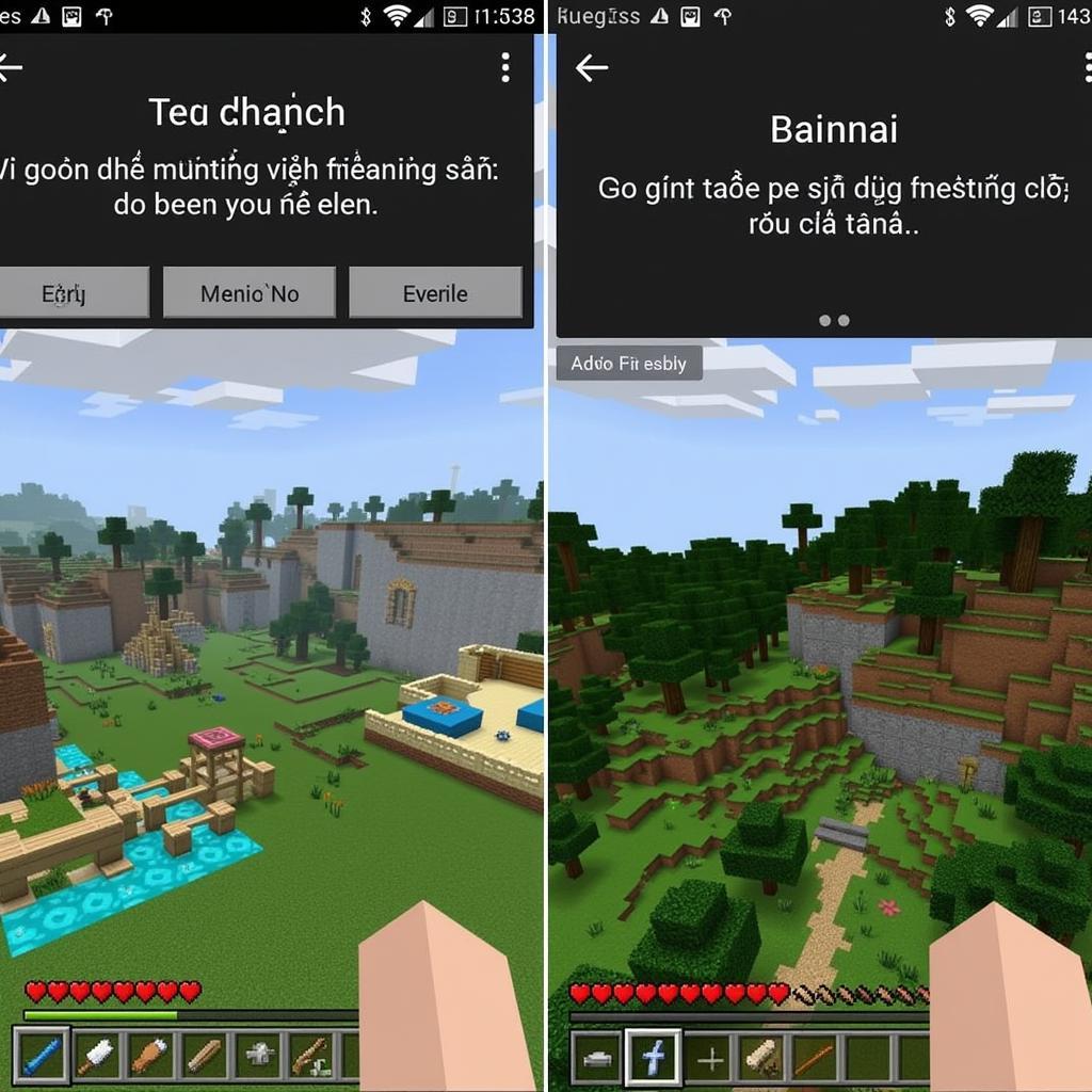 Minecraft 1.18.0.20 APK Tiếng Việt Gameplay