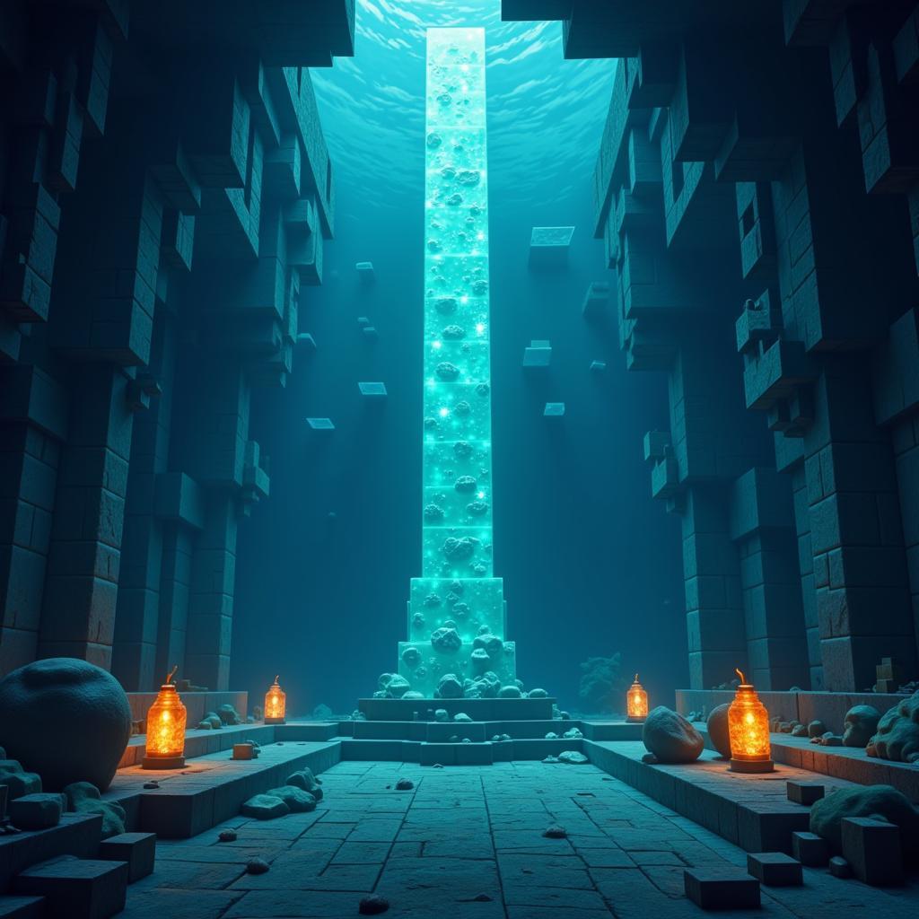 Minecraft 1.8 APK Ocean Monument Exploration