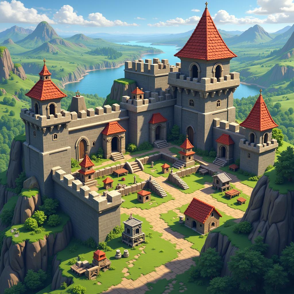 Building a Base in Minecraft Legends APK