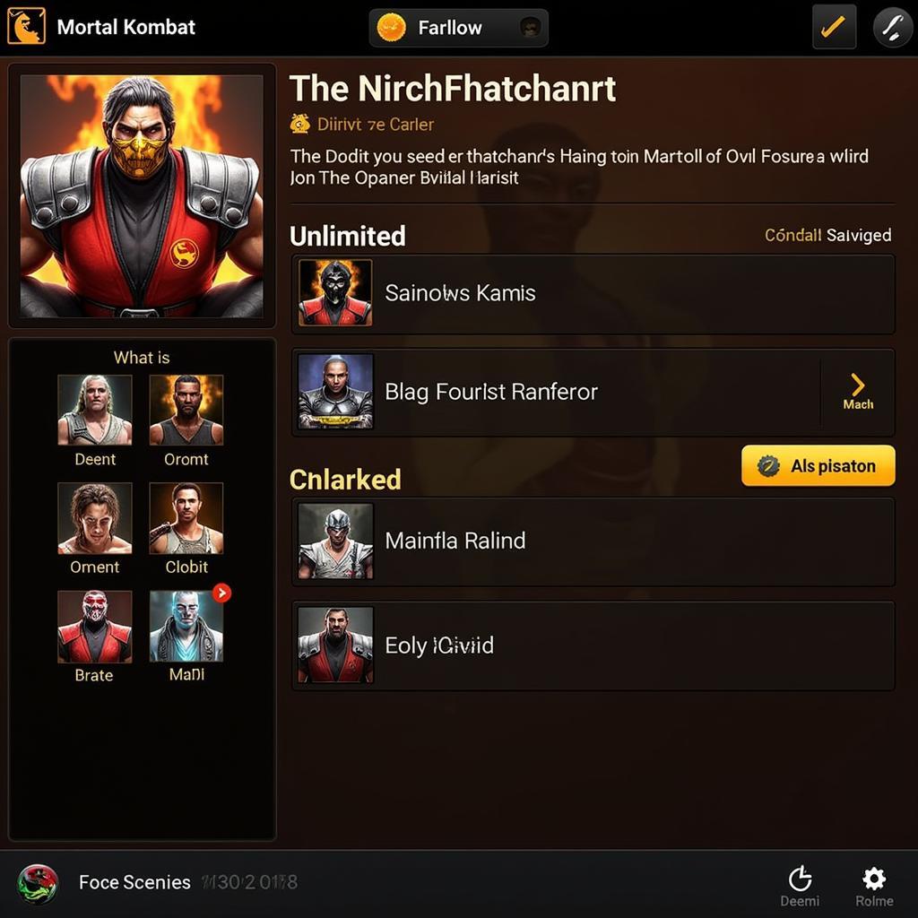 Mortal Kombat Hack APK Main Screen