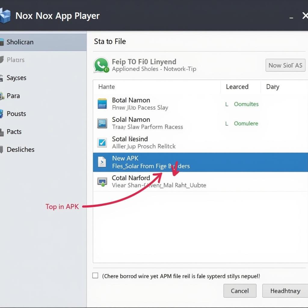 Using Nox APK Installer and File Browser