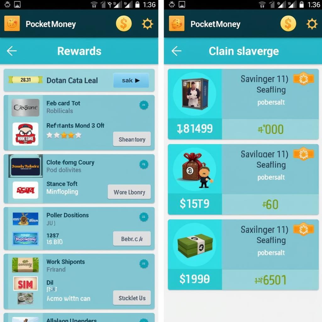 Pocket Money APK Rewards Screen