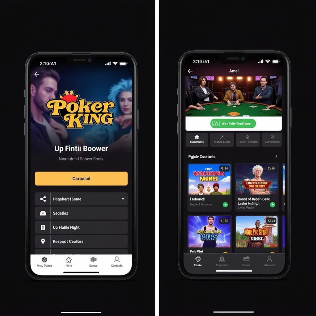 PokerKing Asia APK Mobile Interface