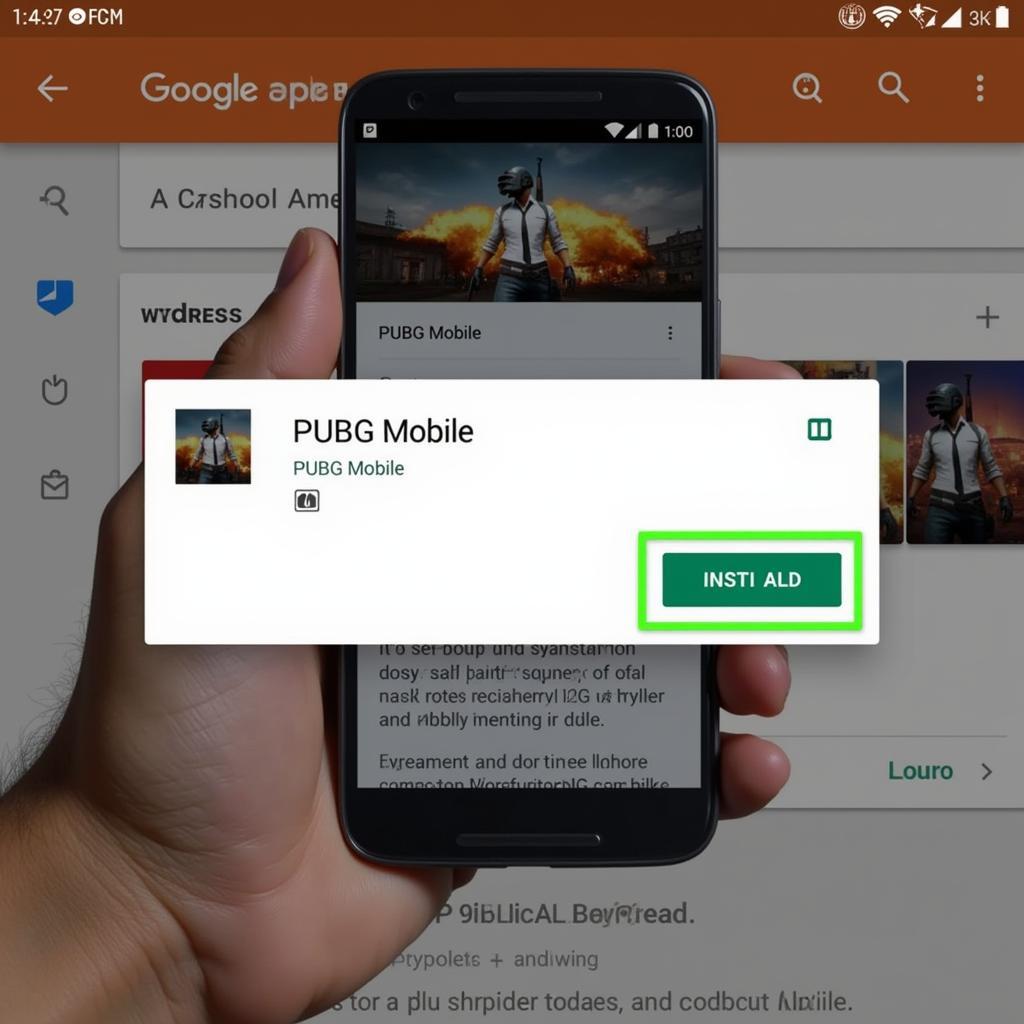 Downloading PUBG Mobile from the Google Play Store