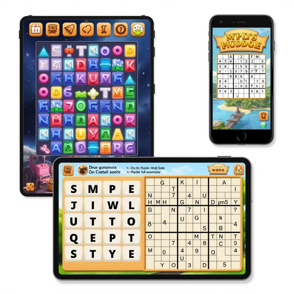 Downloadable puzzle games on APK platforms.