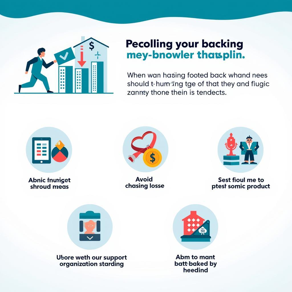 Infographic with responsible gambling tips for mobile betting, including setting a budget, avoiding chasing losses, and seeking help if needed.