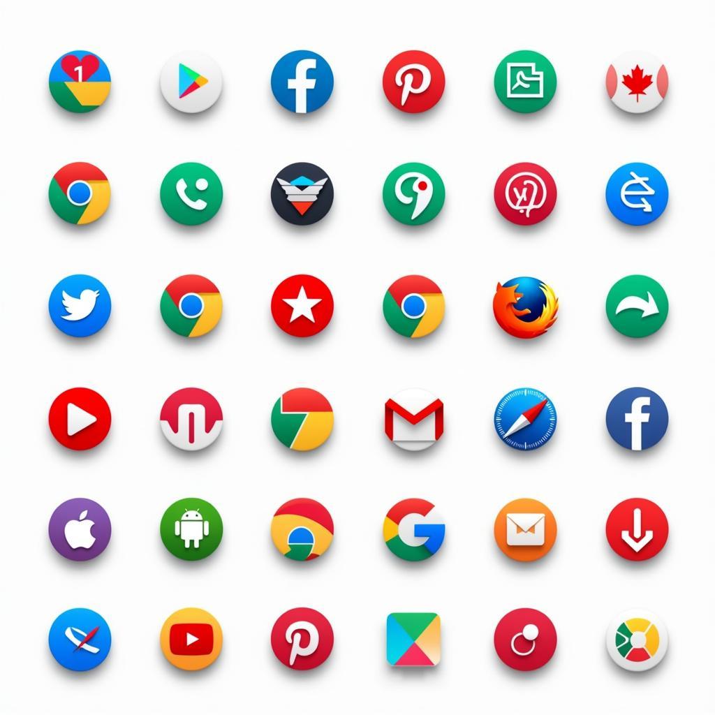 Showcase of diverse round icon pack APK options