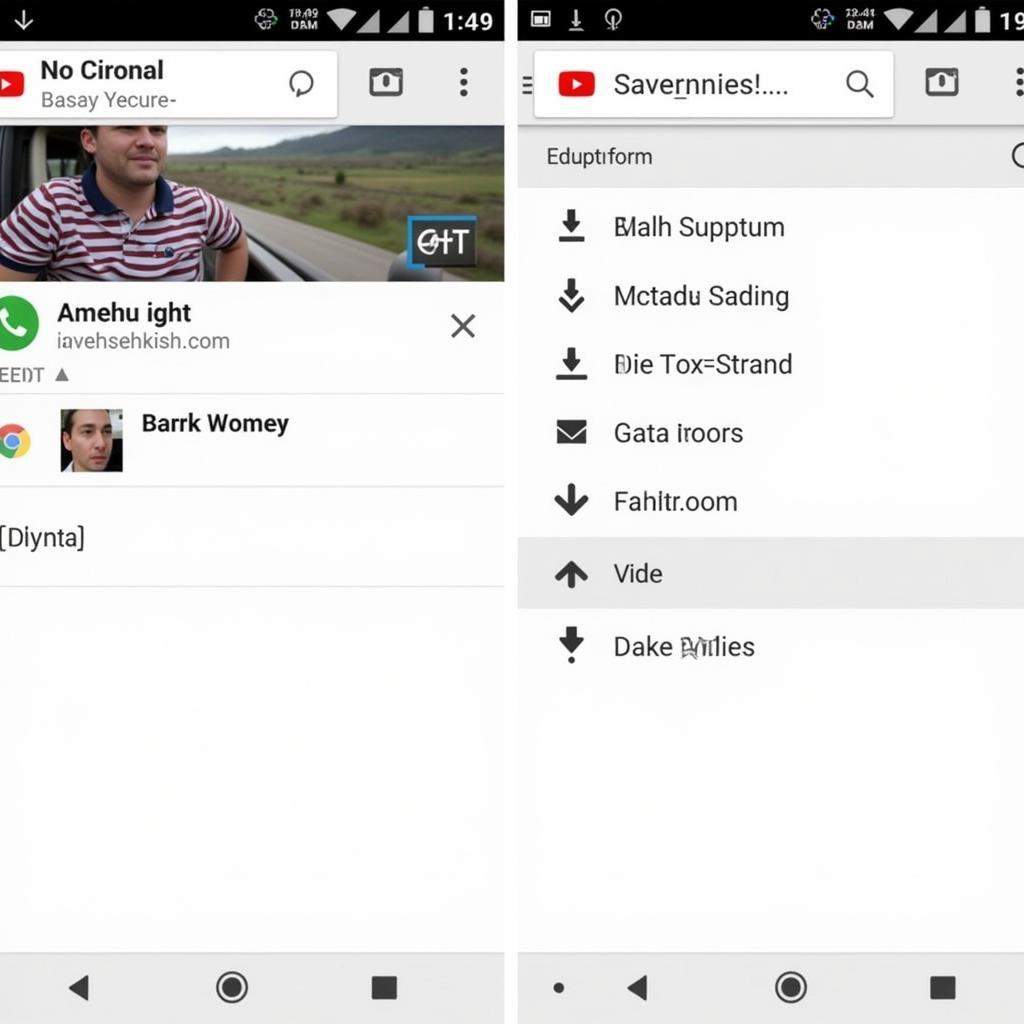 SaveFrom.net YouTube Downloader Android APK Interface