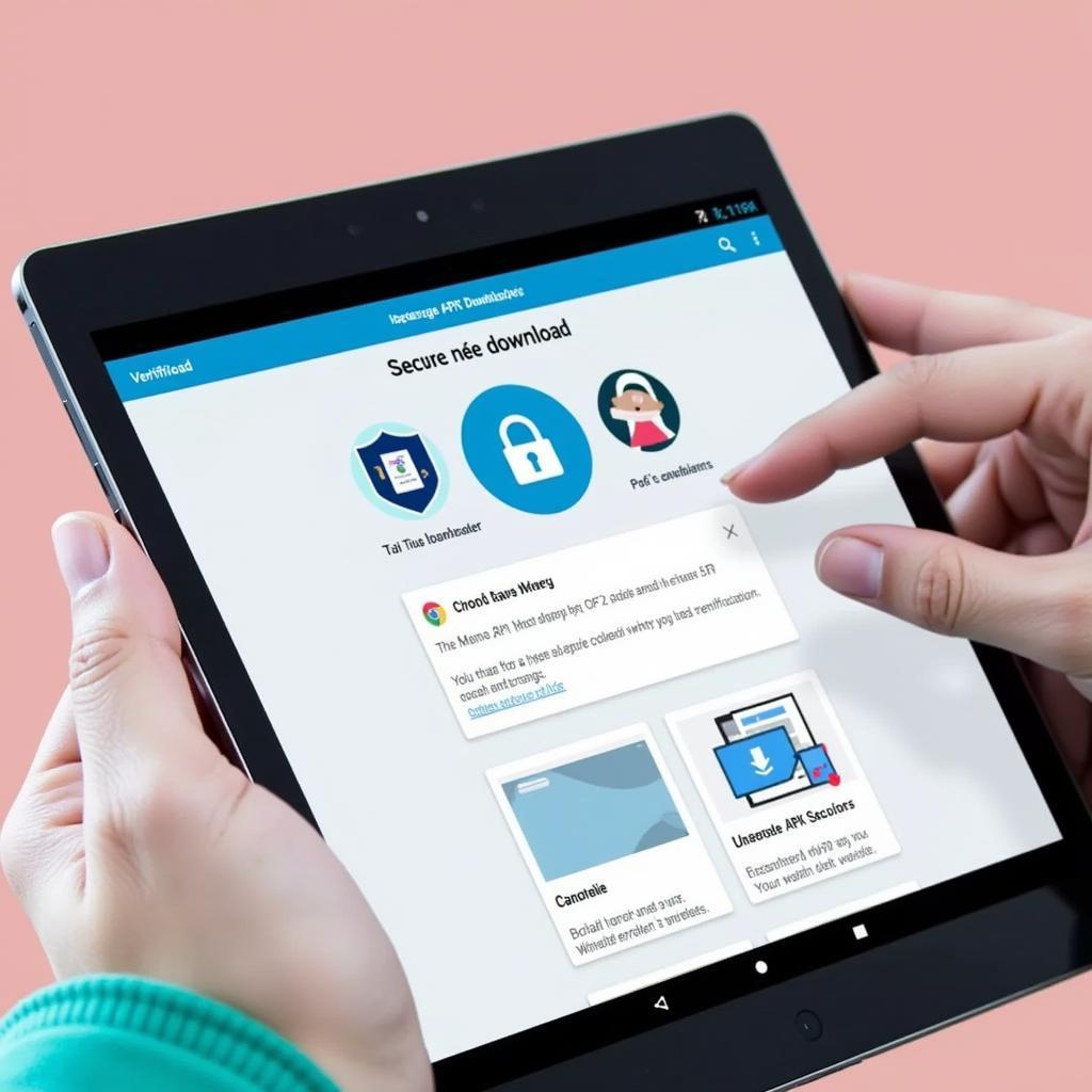 Secure APK Download on a Tablet