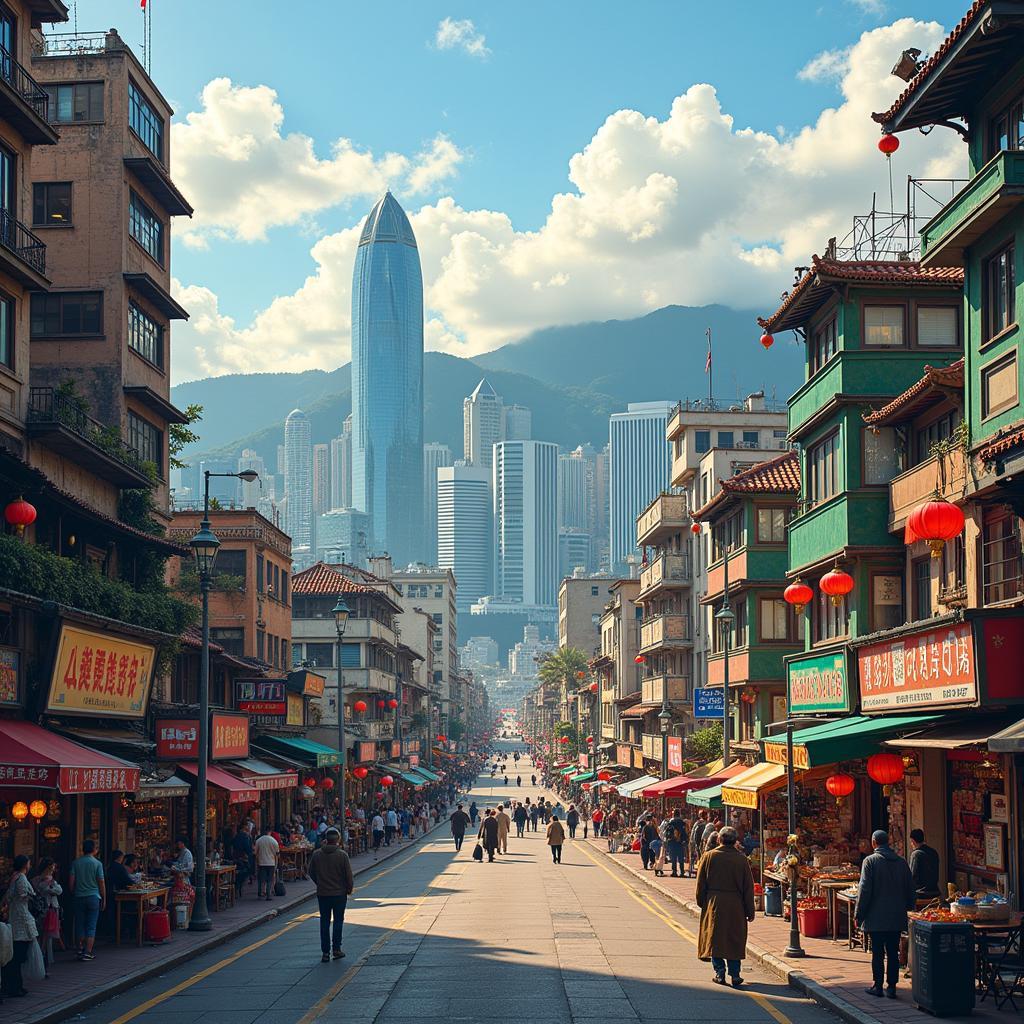 Hong Kong cityscape in Sleeping Dogs APK