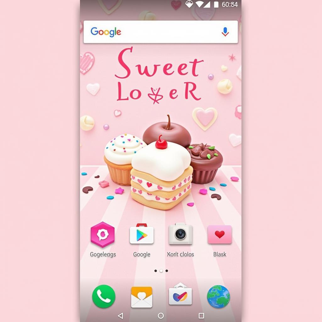 Sweet Lover Theme Home Screen Preview