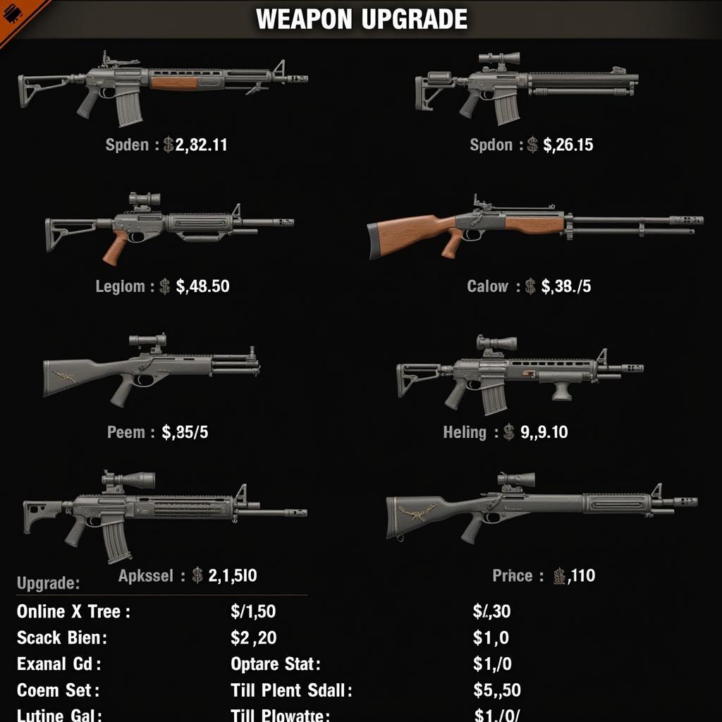 Tank Raid Online Weapons Upgrade Screen