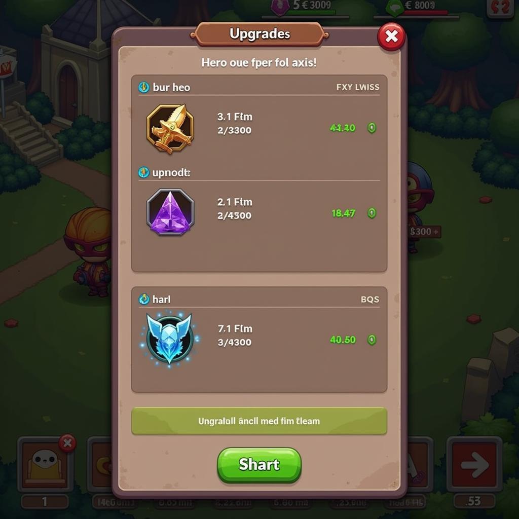 Tap Heroes 2 Mod APK Hero Upgrade Screen