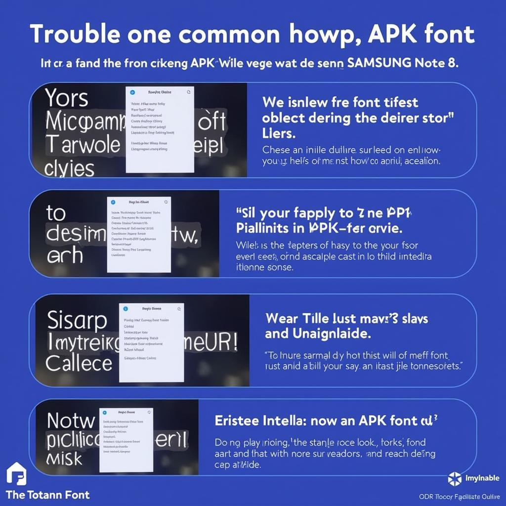 Troubleshooting guide for common APK font installation issues on Note 8