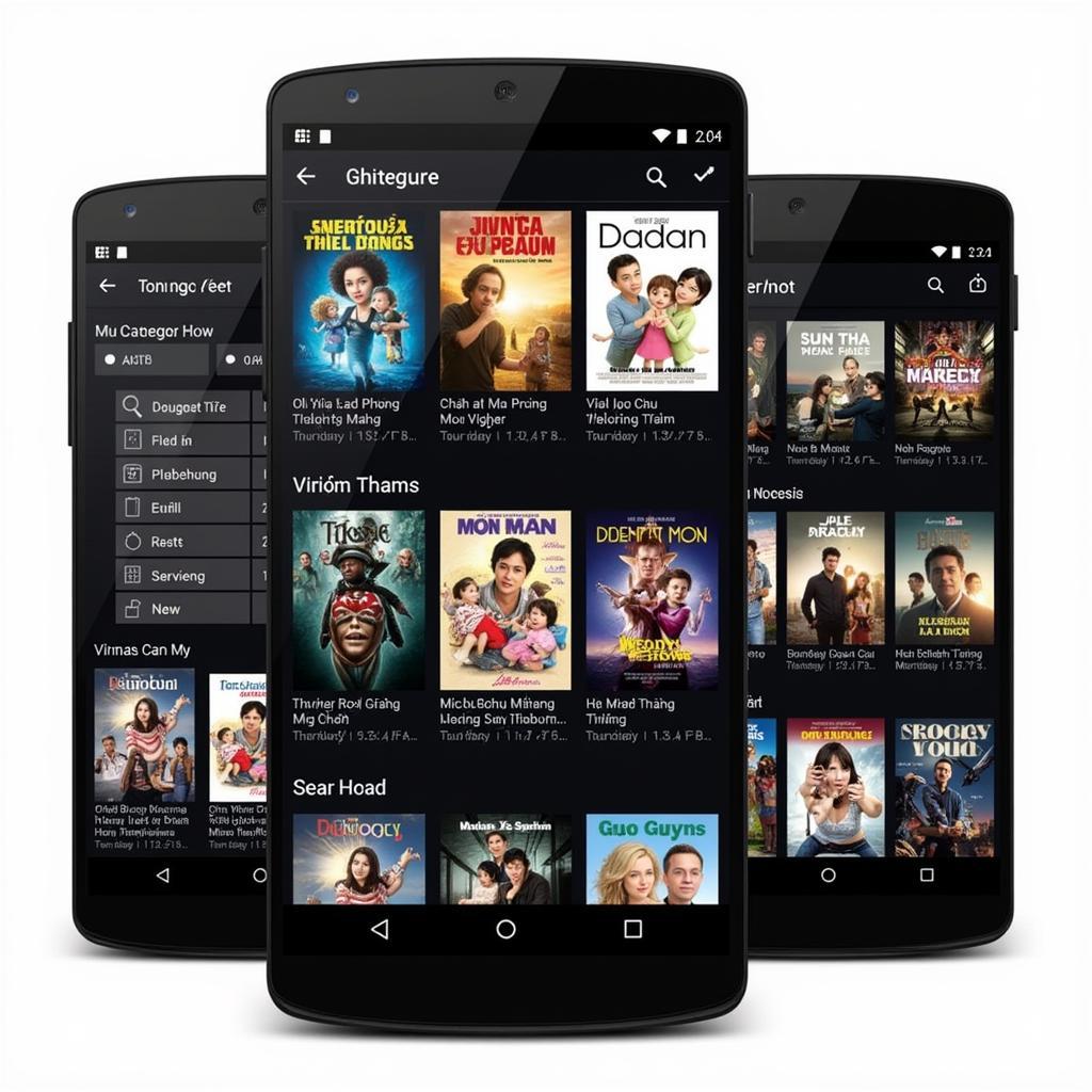 Vietnamese Movie APK Interface on an Android Phone