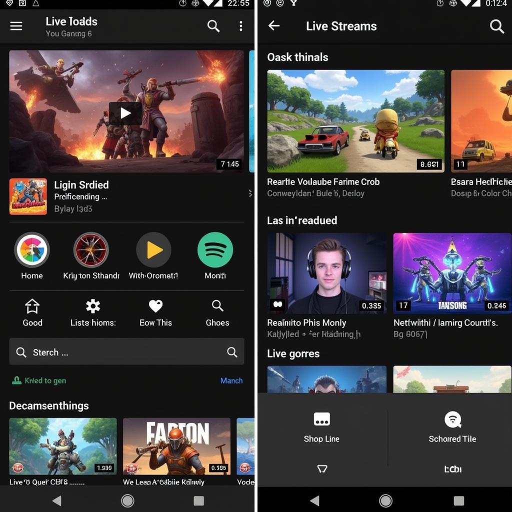 YouTube Gaming Live APK Interface