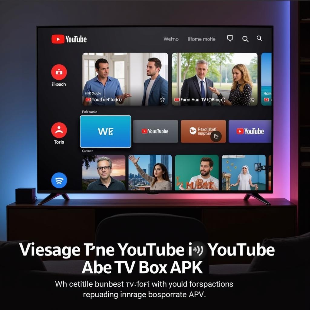 YouTube TV Box APK on a Large Screen