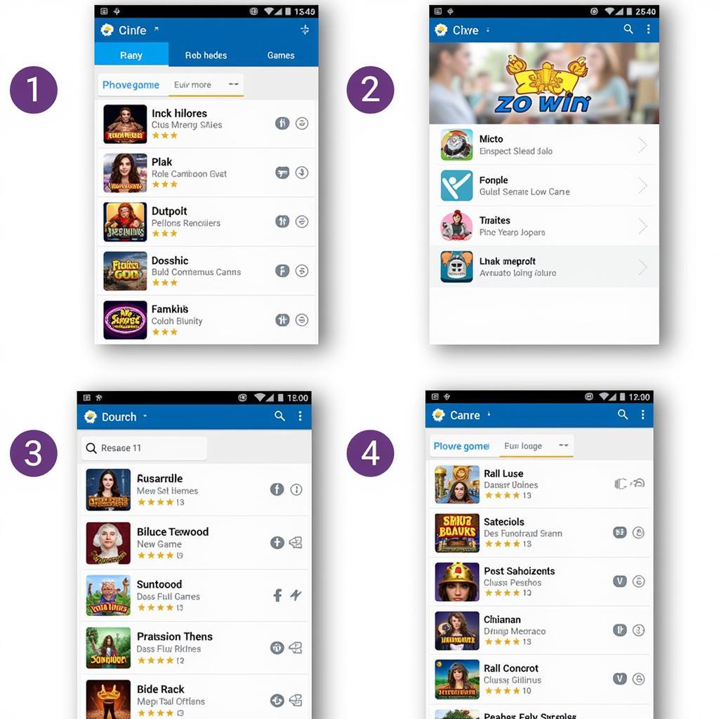 Zo Win APK User Interface