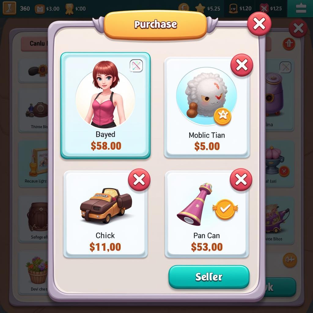 360mobi Cờ Tỷ Phú In-Game Purchase Options